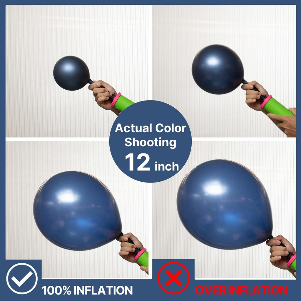 PartyWoo Navy Blue Balloons - 100-Piece Arch Kit with Various Sizes for Graduation & Birthday Decor