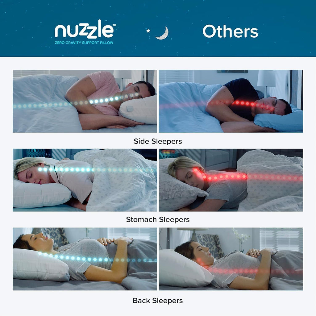 Nuzzle Cooling Adjustable Pillow - Luxury Queen Size for Side Sleepers | Soft & Firm Support