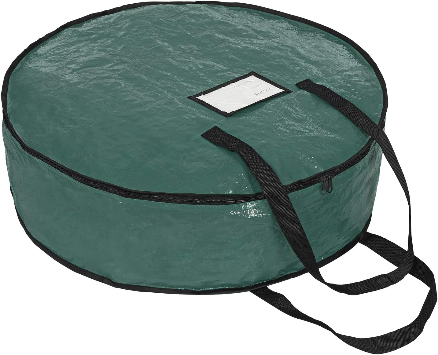 ProPik Christmas Wreath Storage Bag - Heavy-Duty Tear Resistant Container with Handles | 30” X 8” (Green)