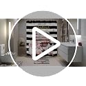 4-Piece Girly Bathroom Shower Curtain Set with Rugs and Hooks