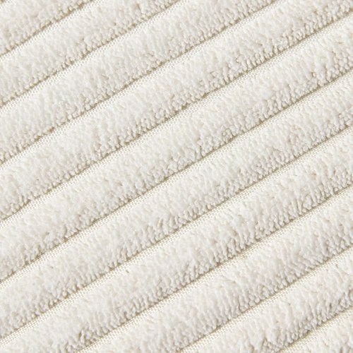 Fancy Homi Boho Decorative Throw Pillow Covers - Soft Corduroy Accent Cushion Set (Pack of 2, 18x18 Inch, Cream)