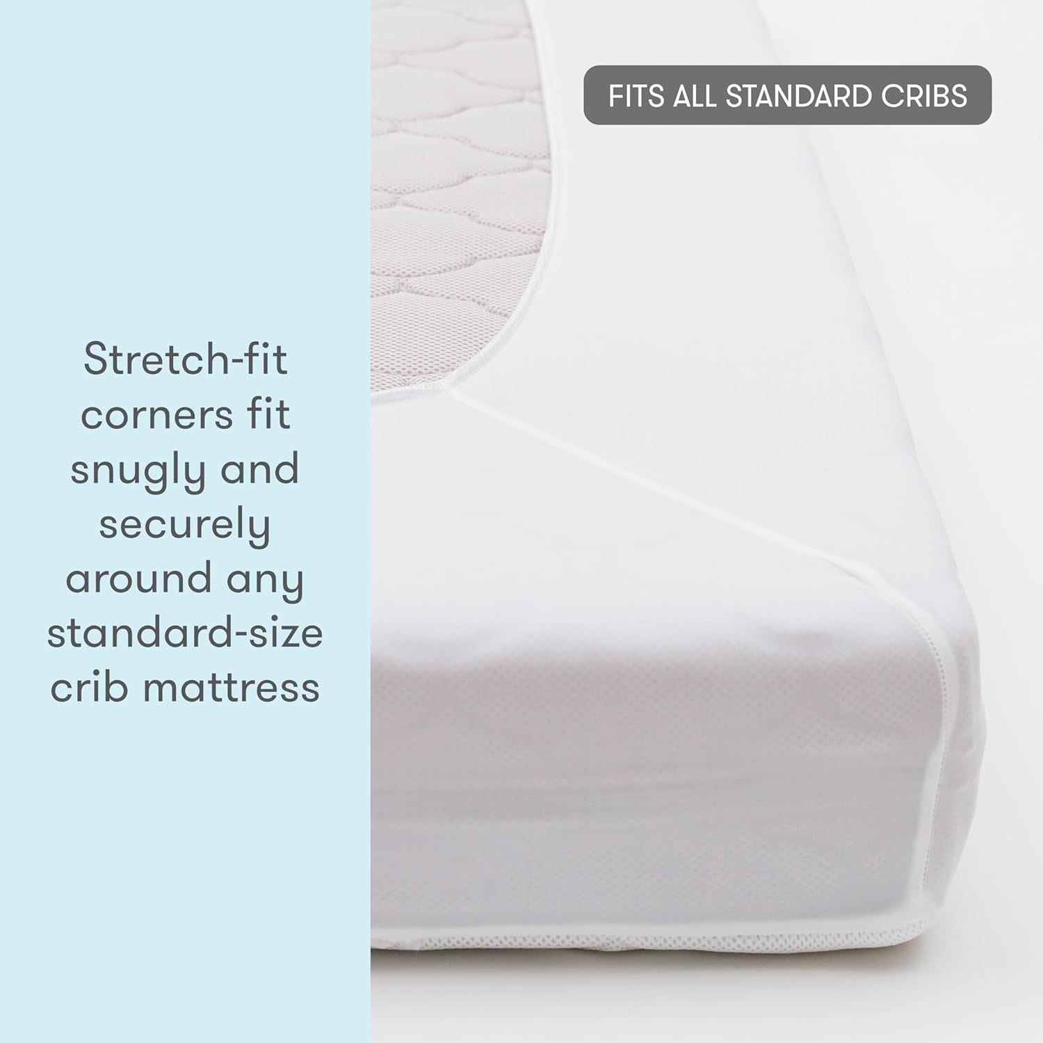 Newton Baby Waterproof Crib Mattress Pad - Ultra-Breathable Quilted Layer for Comfort | Machine Washable, 2 Pack
