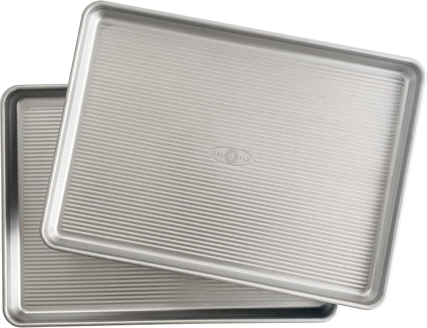 USA Pan Bakeware Half Sheet Pan - Set of 2 Durable Aluminized Steel Baking Sheets