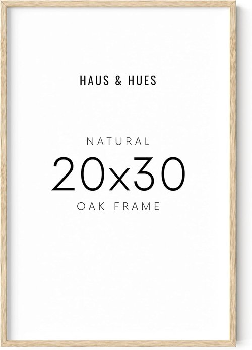 HAUS AND HUES Picture Frame - 20 x 30 Inches Beige Wood | Lightweight Natural Finish for Wall Mounting