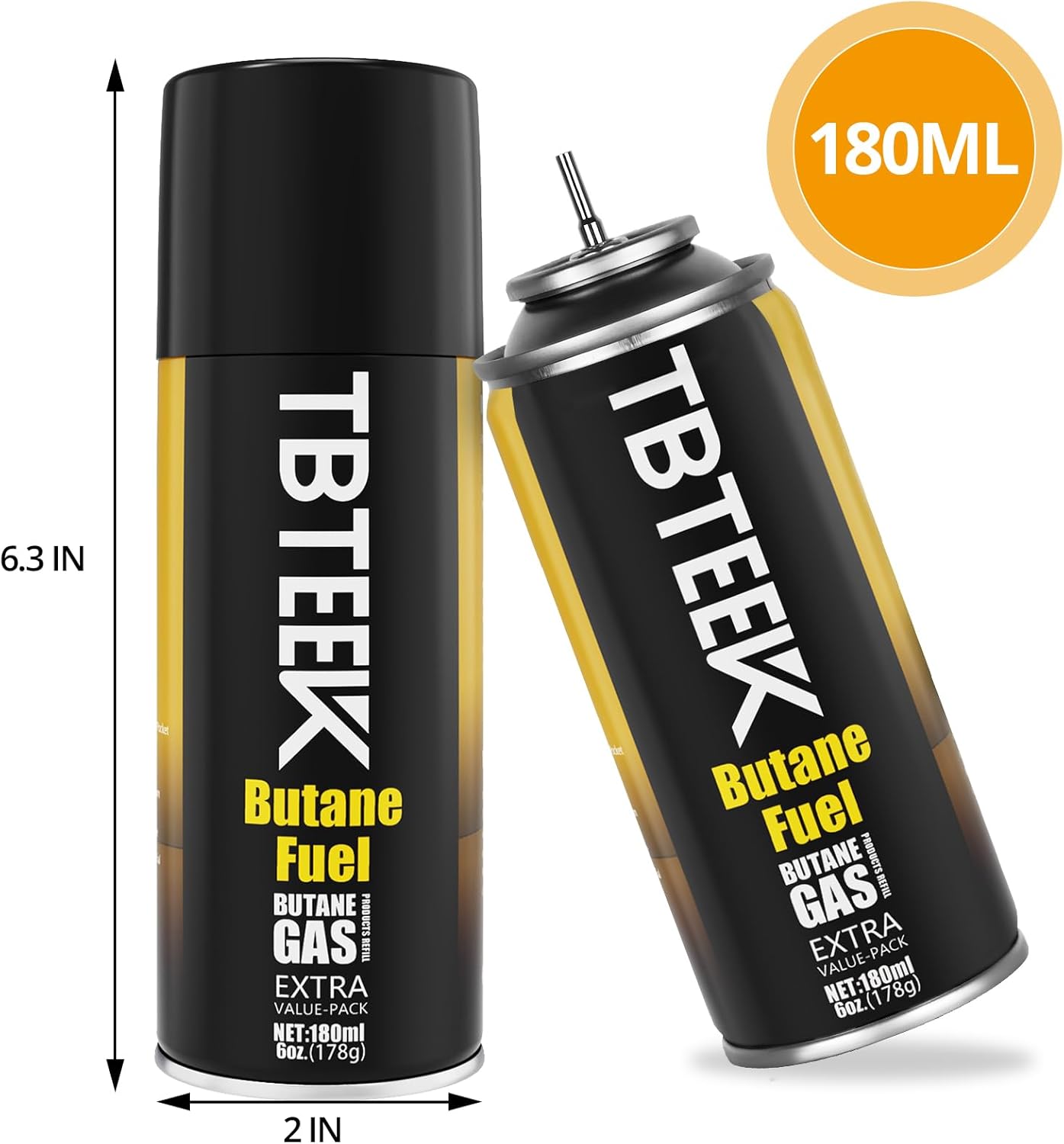 TBTeek Torch Lighter - Adjustable Flame Kitchen Torch with Butane Fuel Refill & Safety Lock | Ideal for Cooking, BBQ, Baking, DIY