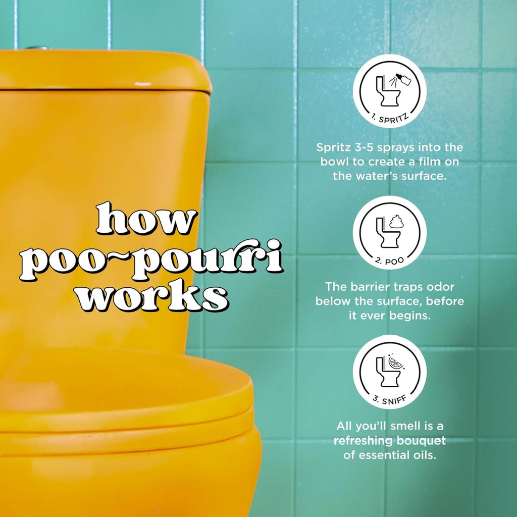 Poo-Pourri Before-You-Go Toilet Spray - Vanilla Petals & Santal, 2 Fl Oz | Odor Eliminator