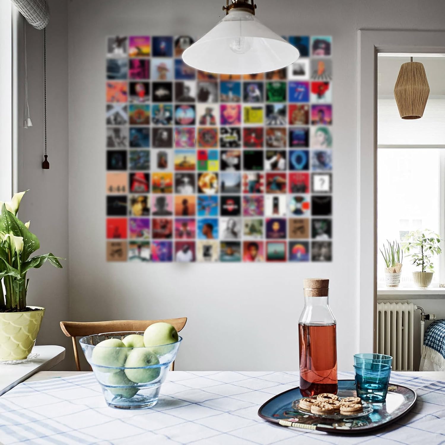 A ART·ZONE Posters Wall Collage Kit - 100 Pcs 5x5 Inch for Bedroom, Album Cover & Music Decor