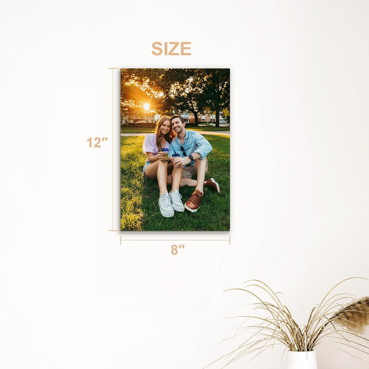 Skiennix Personalized Canvas Wall Art - Framed 8” X 12” Custom Prints for Living Room & Bedroom | Perfect Christmas Gift