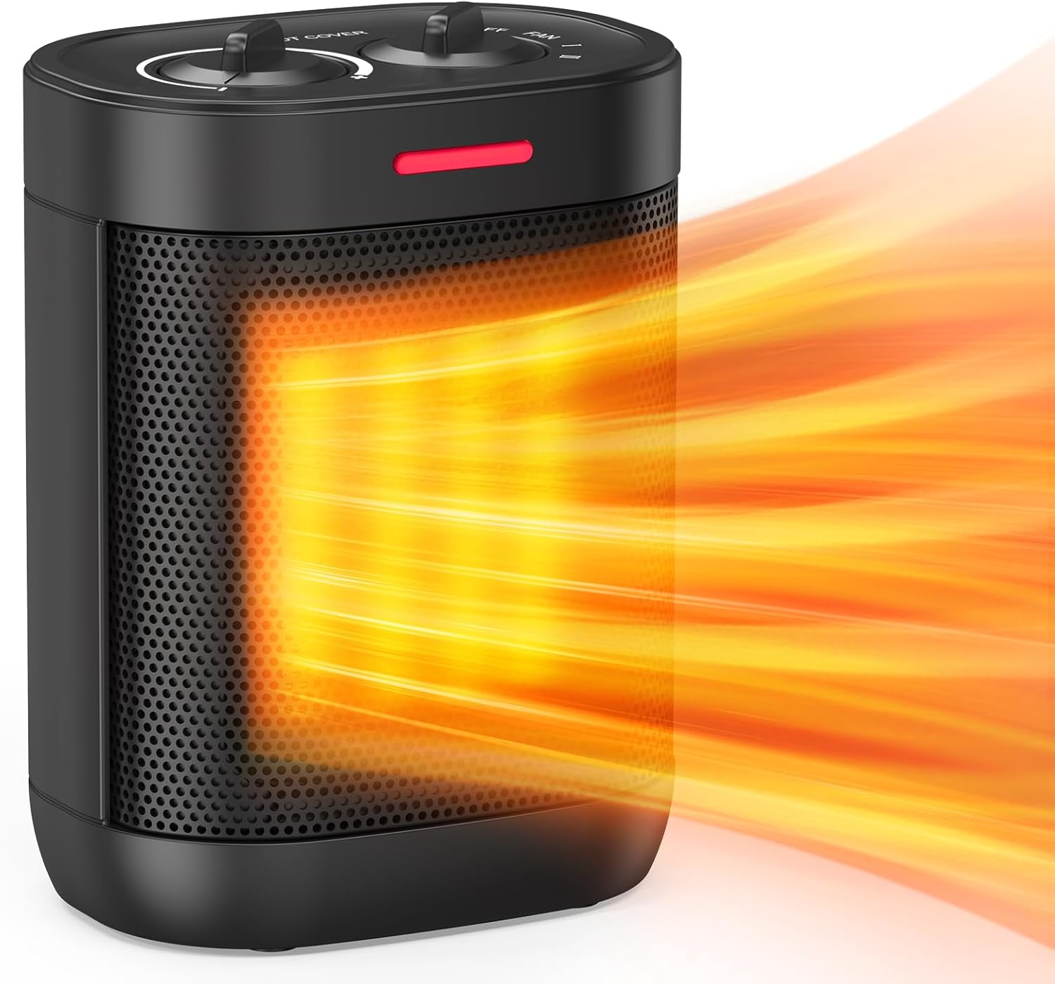 Pereysi Ceramic Personal Space Heater - Quiet 1000W/700W Electric Heater for Office & RV | Compact Design