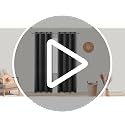 Dark Grey Thermal Insulated Blackout Curtains - 84 Inch Grommet Window Drapes
