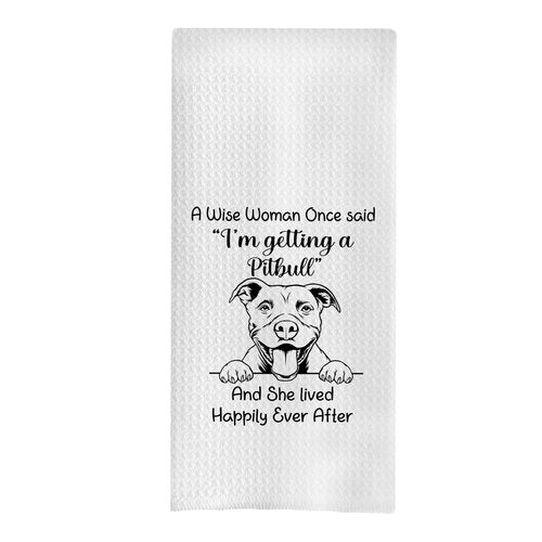 Pitbull Dish Towels - 16 X 24 Inch Funny Hand Towels for Kitchen & Bathroom