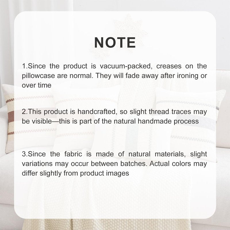 Laolitou Decorative Pillow Covers 18×18 Pack of 2, Boho Cotton Linen Soft Cozy Neutral Throw Pillow Cases for Living Room Sofa Bedroom Couch Cushions Home Decor