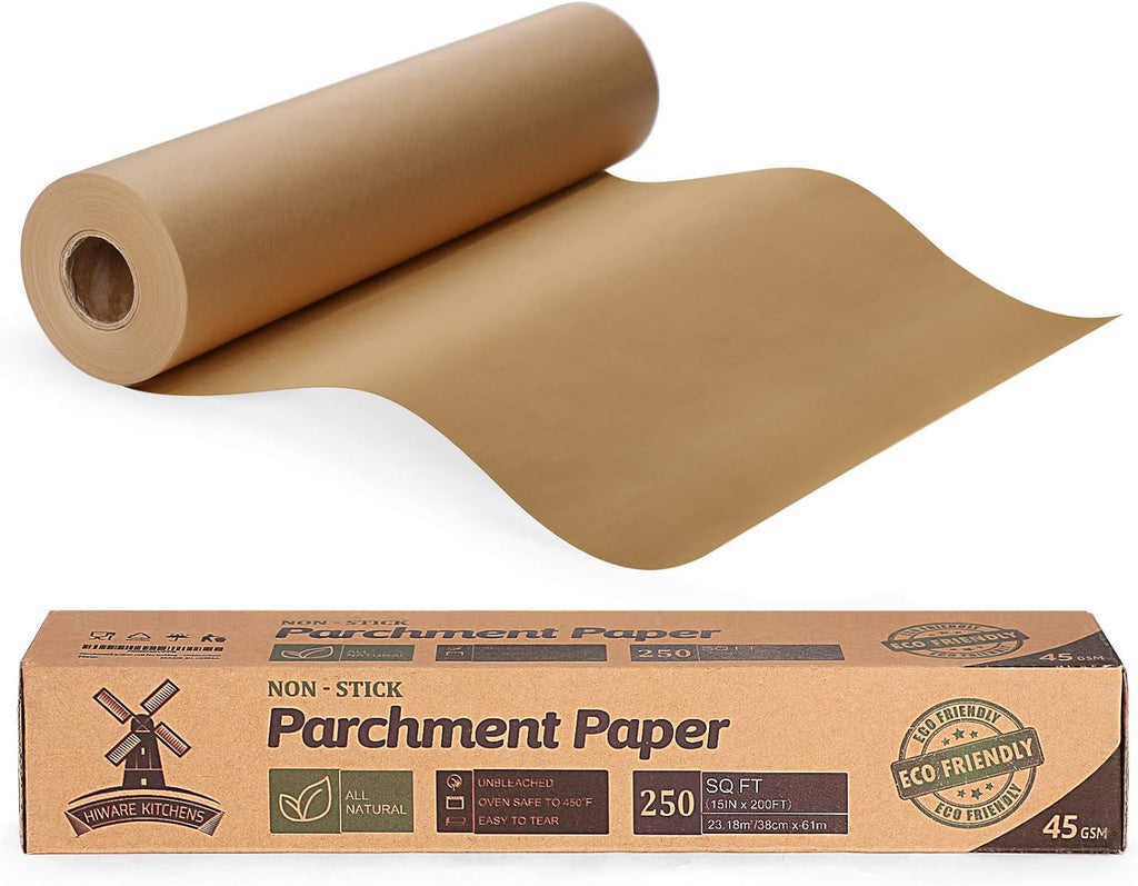 Unbleached Parchment Baking Paper Roll by [Brand Name] - 15 x 200 Ft | Perfect for Baking, Cooking & Grilling