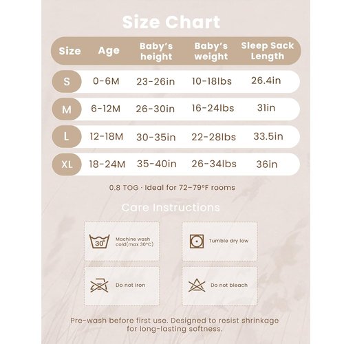 Konssy Muslin Baby Sleep Sack - 100% Cotton Wearable Blanket for Infants | 6-12 Months, 0.8 TOG, 2-Pack (Woodland, Sage)