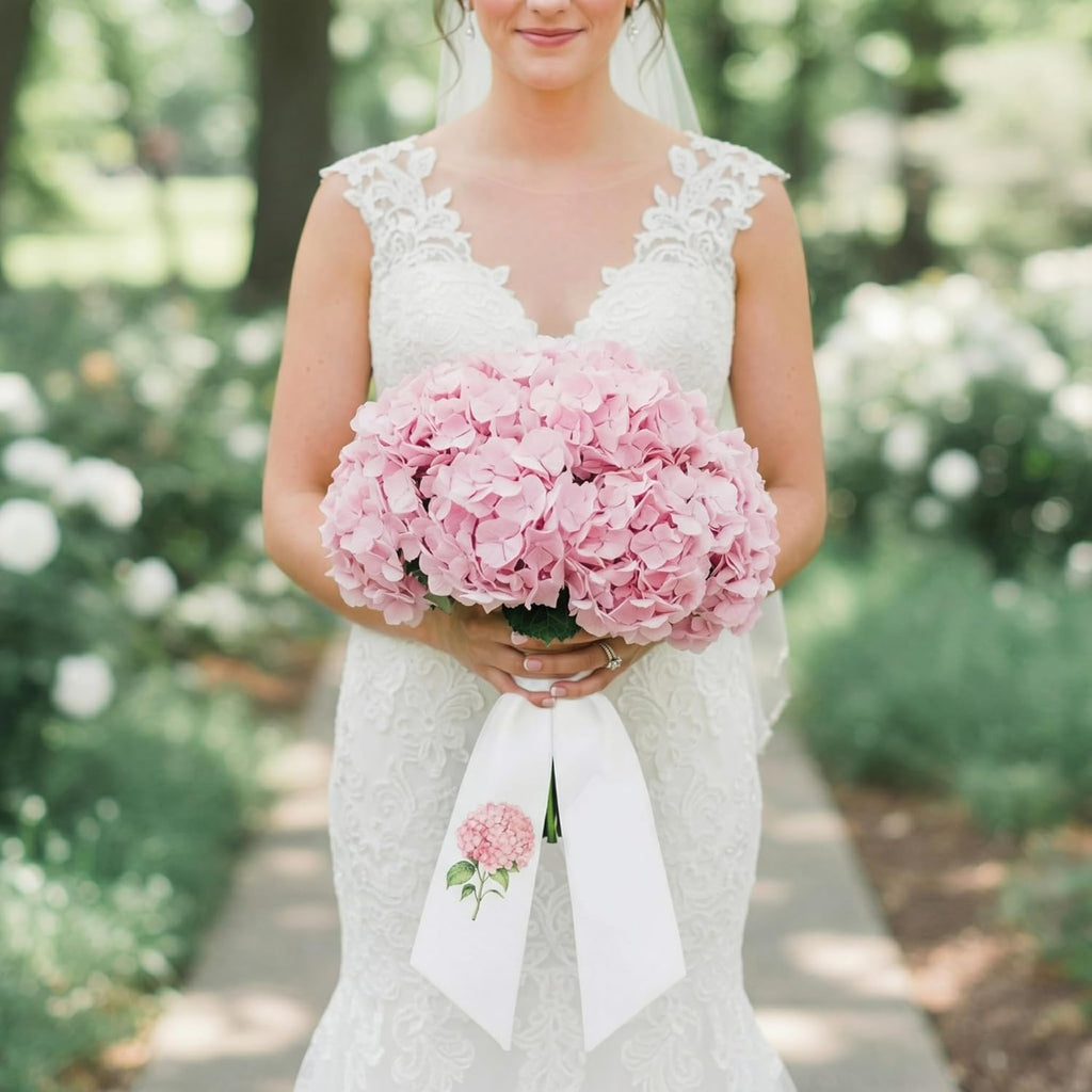 VitalCozy Pink Hydrangea Wreath - Elegant Satin Sash for Front Door Decor | Perfect for Indoor & Outdoor Use