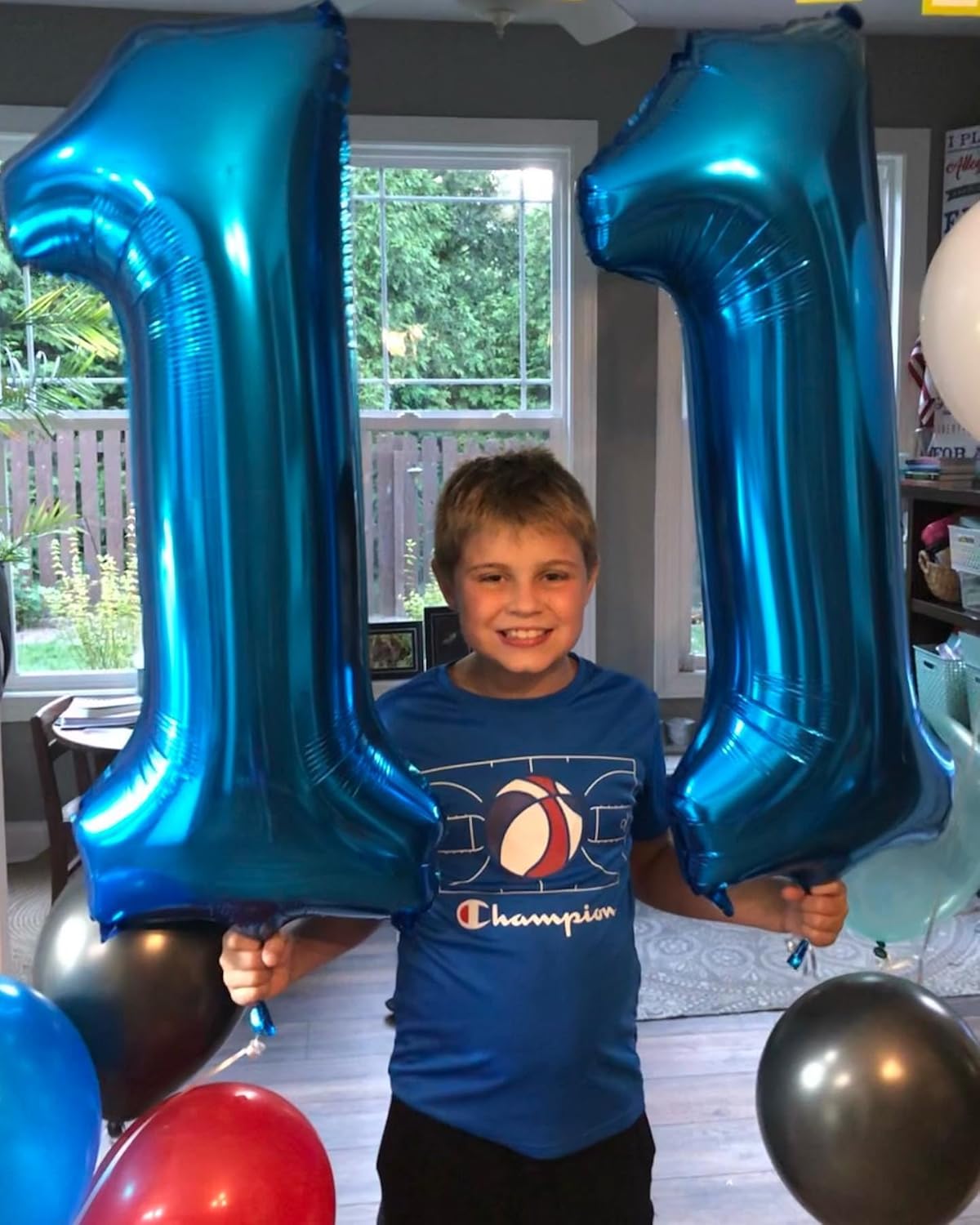 Number 11 Balloon by [Brand Name] - 40-Inch Navy Blue Birthday Decoration for 11th Year Celebration