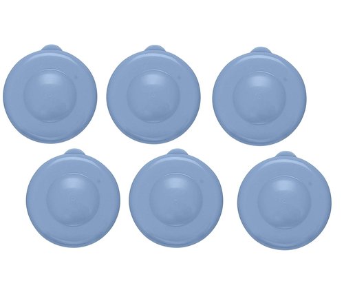 AquaNation Dew Cap Replacement - 55mm Snap On Crown Top Fit 3 & 5 Gallon Water Bottles Snug & Tight Leak Proof Reusable BPA-Free Jug Lids (6 Dew Caps)