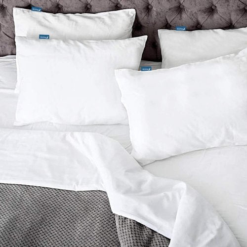 King Pillow Protector by [Brand Name] - Waterproof Zipper Encasement | 20x36 Inch, 4 Pack, White