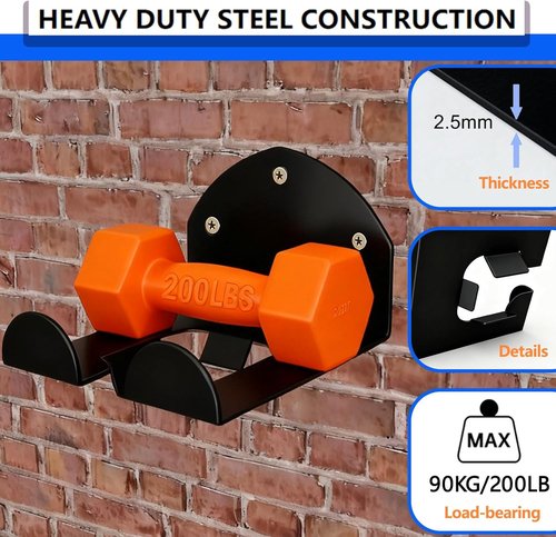Garage Organizer - Heavy Duty Wall Hanger for Power Tools | Trimmer Rack for Weed Whackers & Hedge Trimmers (Black)