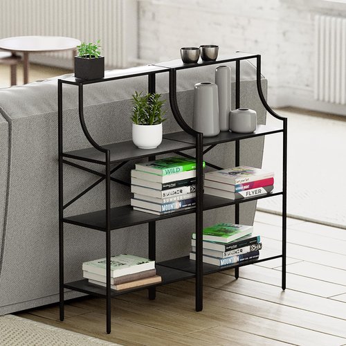 Kasrikly Console Table, entryway Table 4-Tier Sofa Table with Storage Shelves, Couch Table Behind Sofa, Standing Bakers Rack