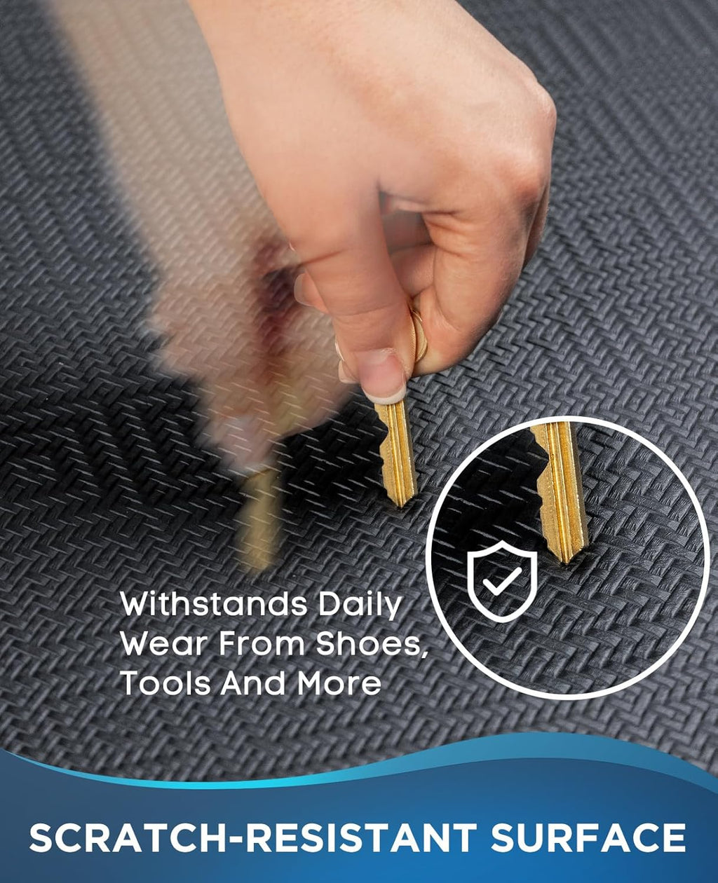 Ophanie Anti-Fatigue Kitchen Mats - 3/4 Inch Thick, Waterproof Comfort Mat | 20x32 Black Non-Slip Design