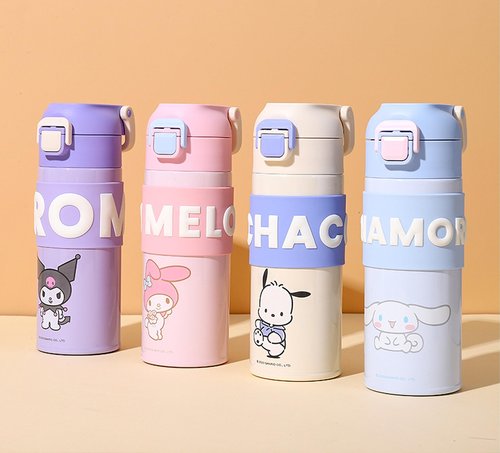 Everyday Delights Kuromi Stainless Steel Insulated Water Bottle 400ml - Purple