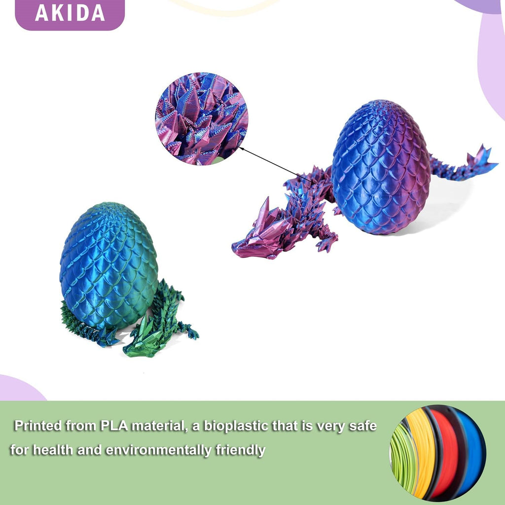**Dragon Egg Fidget Toy - 3D Printed Mystery Dragon Eggs | 2 Pack for Easter Basket Stuffers**