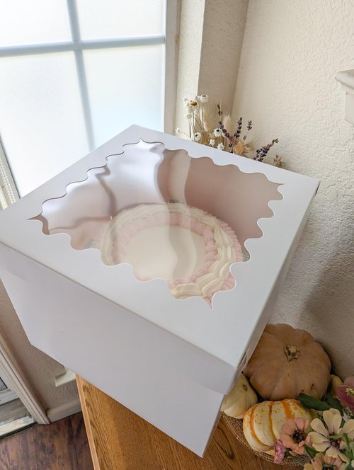 Hzzycaxli 8pcs Cake Boxes 12 Inch,12x12x10in Tall Cake Boxes with Window,10in 12in White Bakery Boxes with Lids,Large Baking Boxes,Square Bakery Boxes for Multi-Layer Cakes