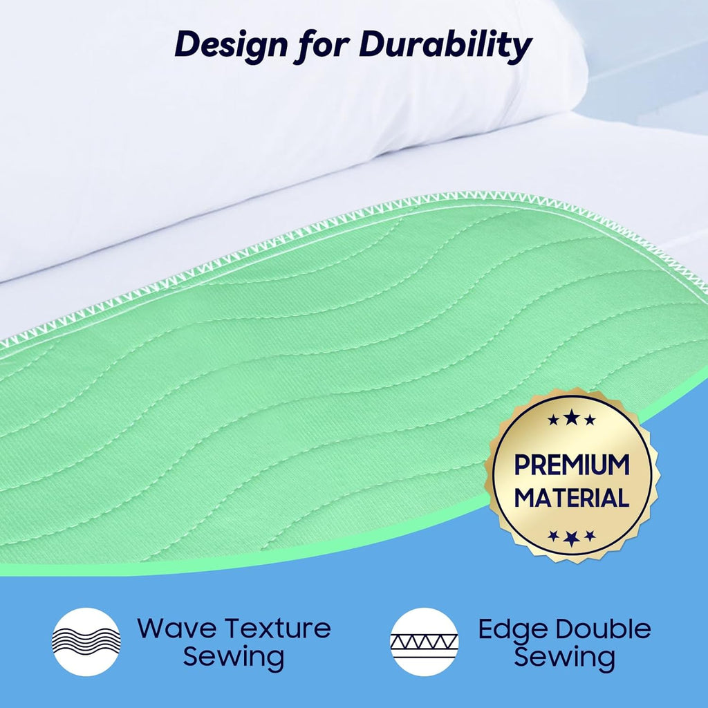 Regine Switzerland Extra Heavy Absorbency Washable Underpads - 36” x 54” Waterproof Bed Pads for Incontinence & Pets