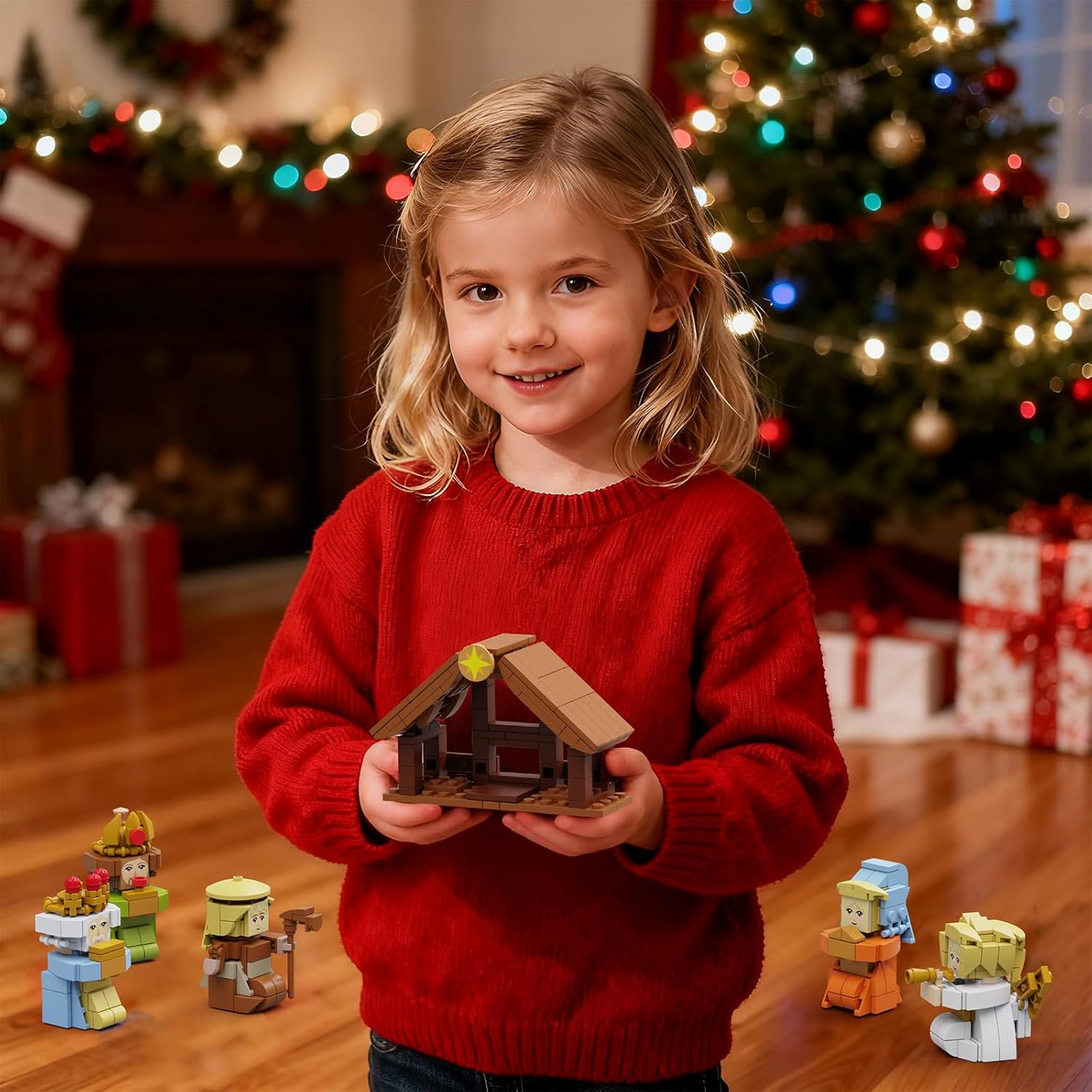 Nativity Advent Calendar 2025 - 24-Day Building Blocks Countdown Set for Kids & Adults