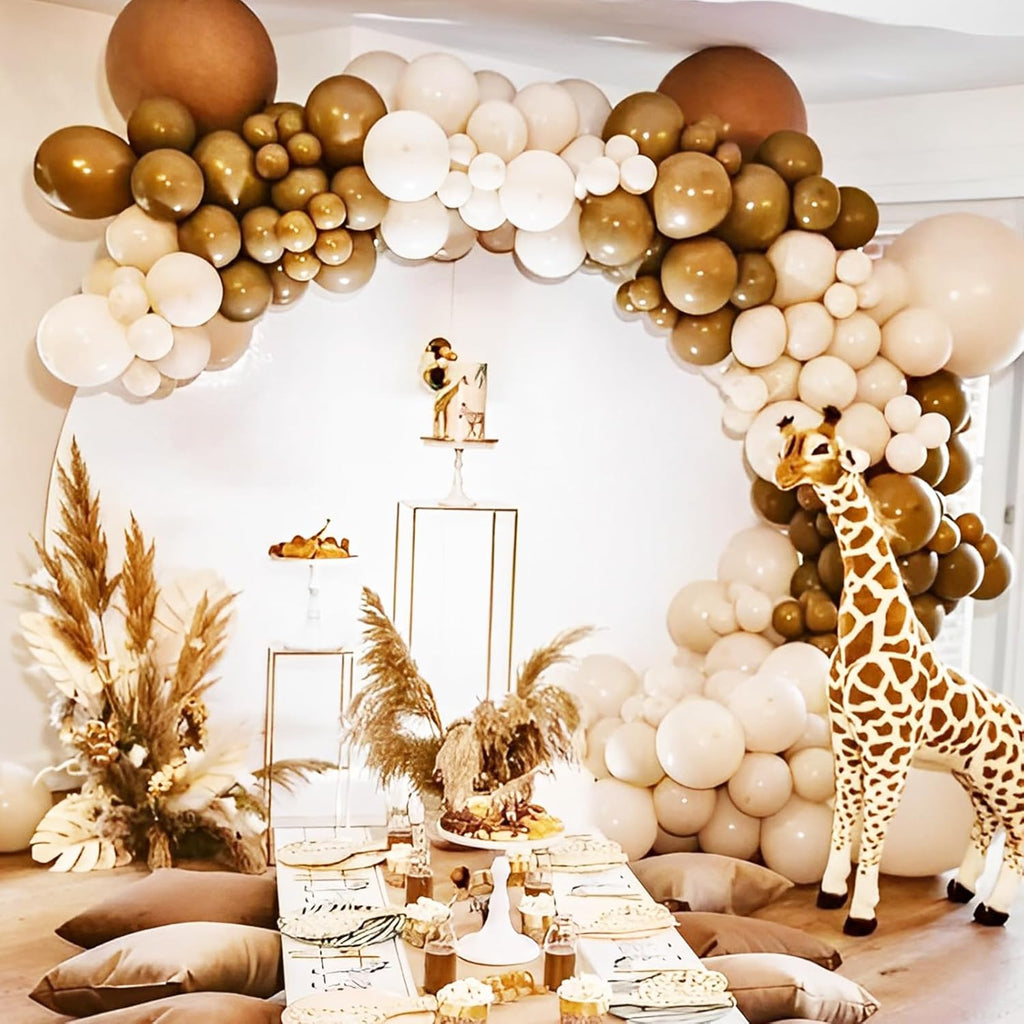 Voircoloria Brown Balloons - 12-Inch Latex Party Balloons | 66-Pack for Weddings, Birthdays & More