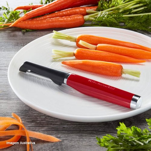 KitchenAid Gourmet Euro Peeler - 8.7-Inch Precision Tool in Vibrant Red