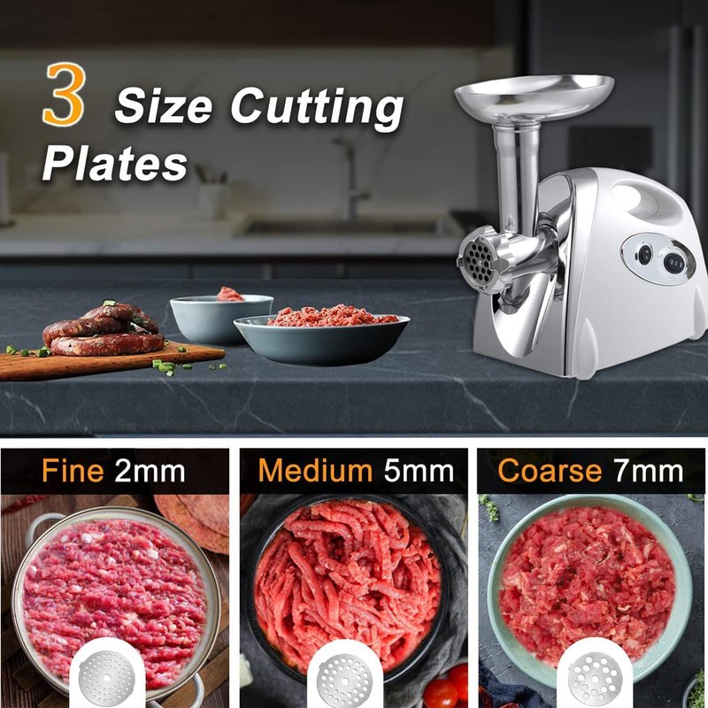 Electric Meat Grinder, Heavy Duty Meat Mincer, Sausage Stuffer Maker, Food Grinder Household Multifunctional Mincer Sausage Stuffer