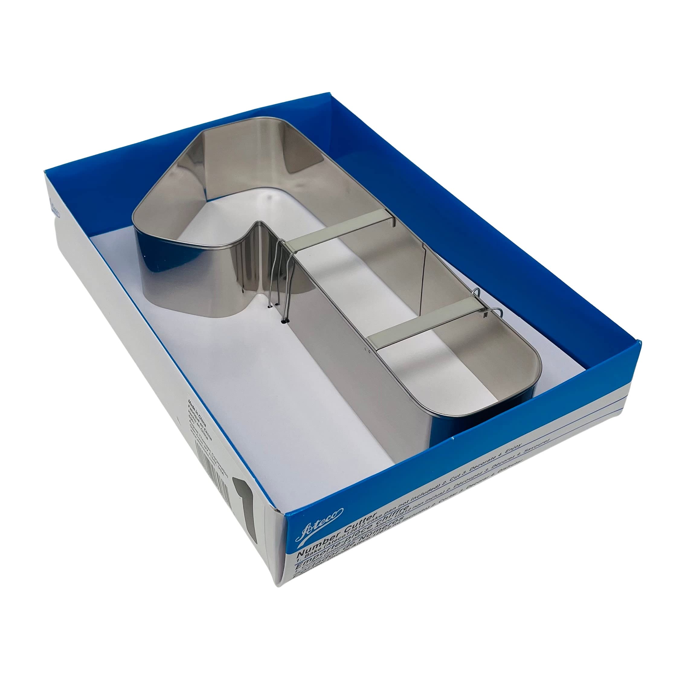 Ateco Extra Large Number 1 Cake Cutter, Silver