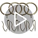 Metal Curtain Rings with Hooks, 1.5-Inch Drapery Rings Set - 52 Piece