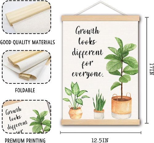 DNEULYR Motivational Wall Art Poster - Growth Mindset Design for Classroom & Office | 12x16 Inch