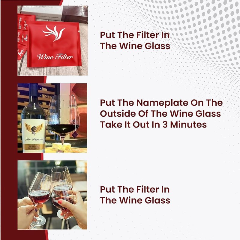36 Pack Wine Purifier, Wine Filters that Remove Histamines and Sulfite Filter Accessories Valentine's Day Gifts for Men and Women