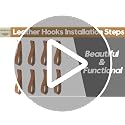 10 PCS Boho PU Leather Curtain Rod Holders – 9.8 Inch Wall Hanging Straps