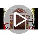 Gingerbread House Door Decor Set – 3pcs Christmas Banner & Rooftop Topper