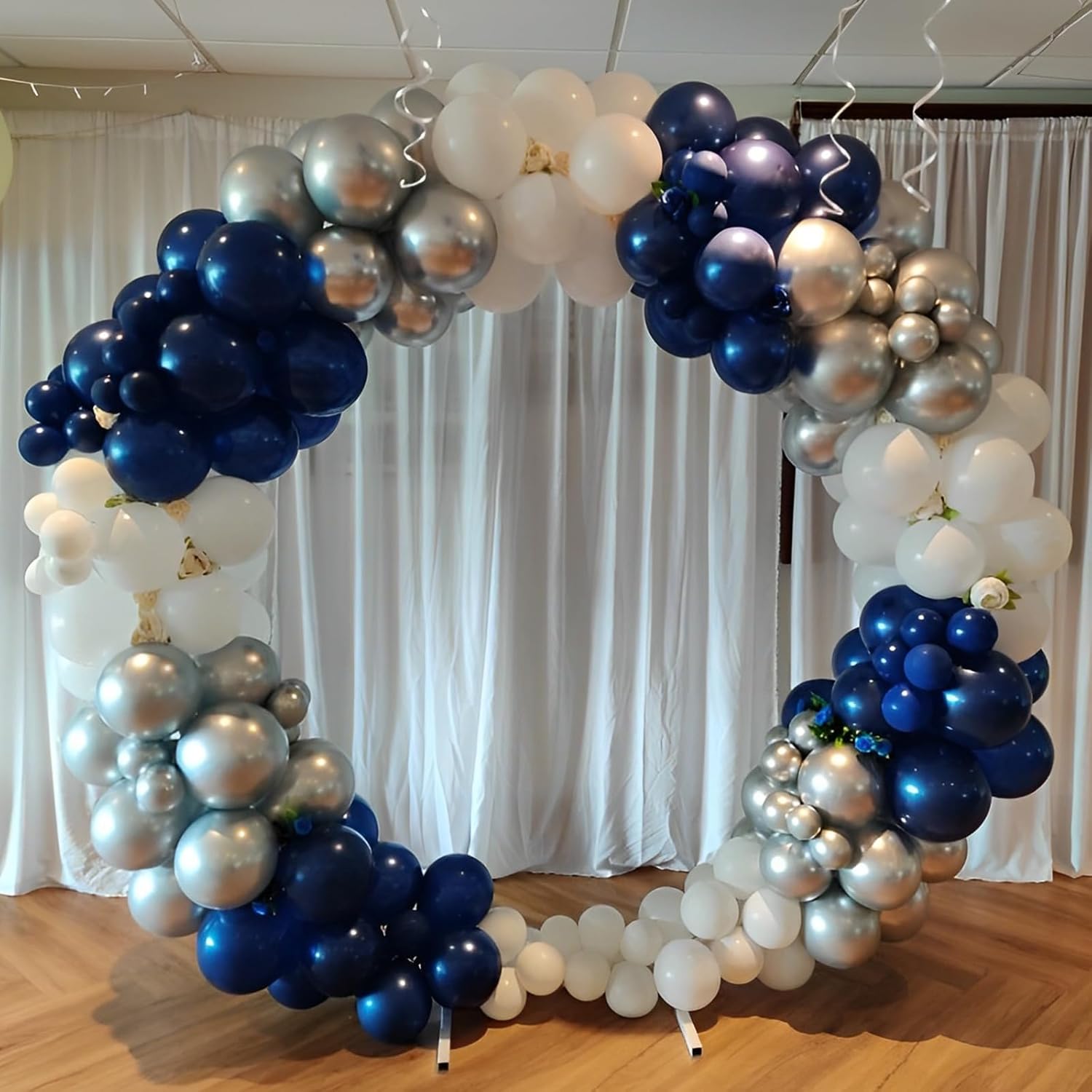Voircoloria Navy Blue Balloons - 110pcs 12-Inch Dark Blue Latex for Graduation, Wedding & Parties