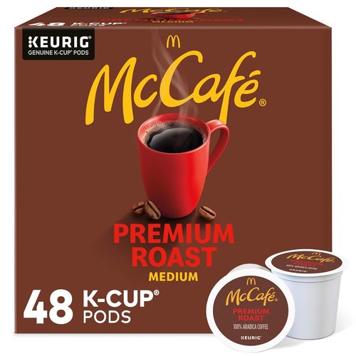 McCafé Premium Roast K-Cup Pods - Medium Roast Coffee, 48 Count for Rich Flavor and Convenience