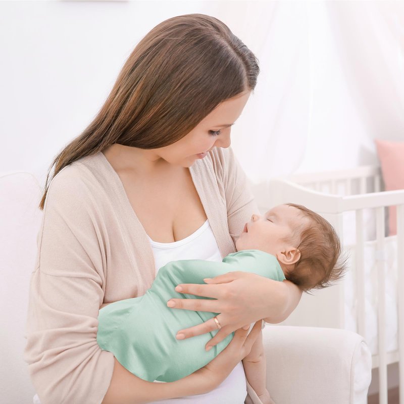 Dormlony Viscose from Bamboo Baby Swaddles Blanket for Newborn, 2-Pack Adjustable Infant Sleep Sack wrap (Ice Blue, 0-3 Months)