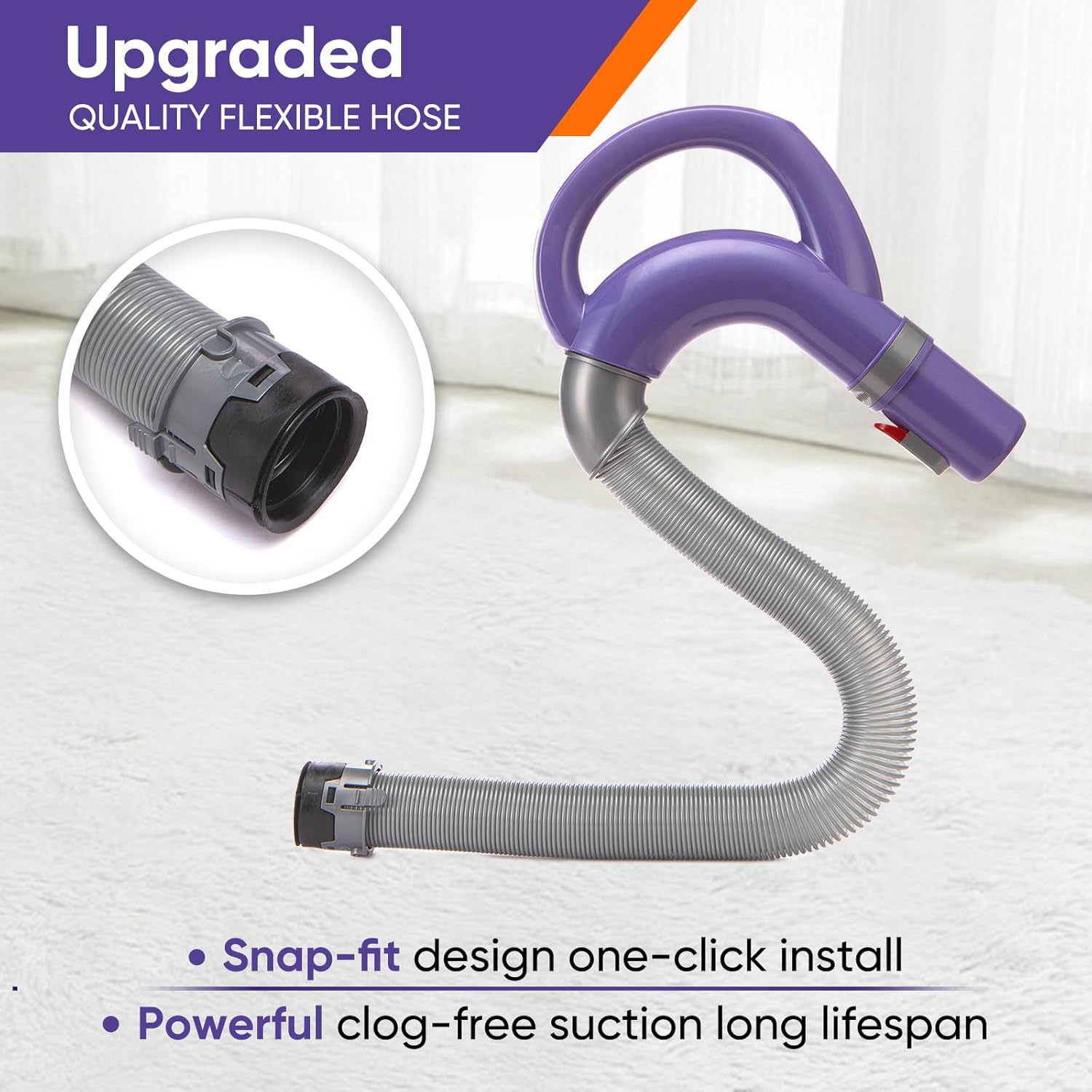 Shark - Upgraded Vacuum Hose Replacement for Navigator Lift-Away & Rotator Models NV350-NV360 | Durable & Flexible Design