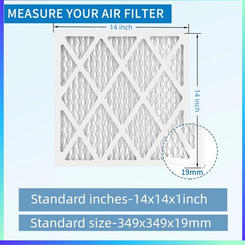 MERV 13 14x14x1 Air Filter by [Brand Name] - 4-Pack Electrostatic Pleated HVAC Filters | Captures Dust, Pollen & Pet Dander