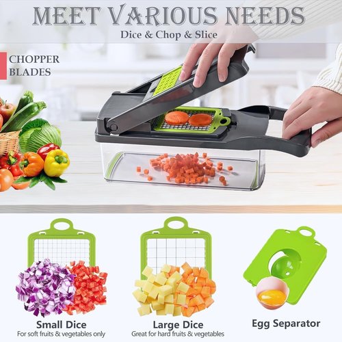 16-in-1 Vegetable Chopper by [Brand Name] - Versatile Mandoline Slicer & Onion Dicer for Effortless Meal Prep