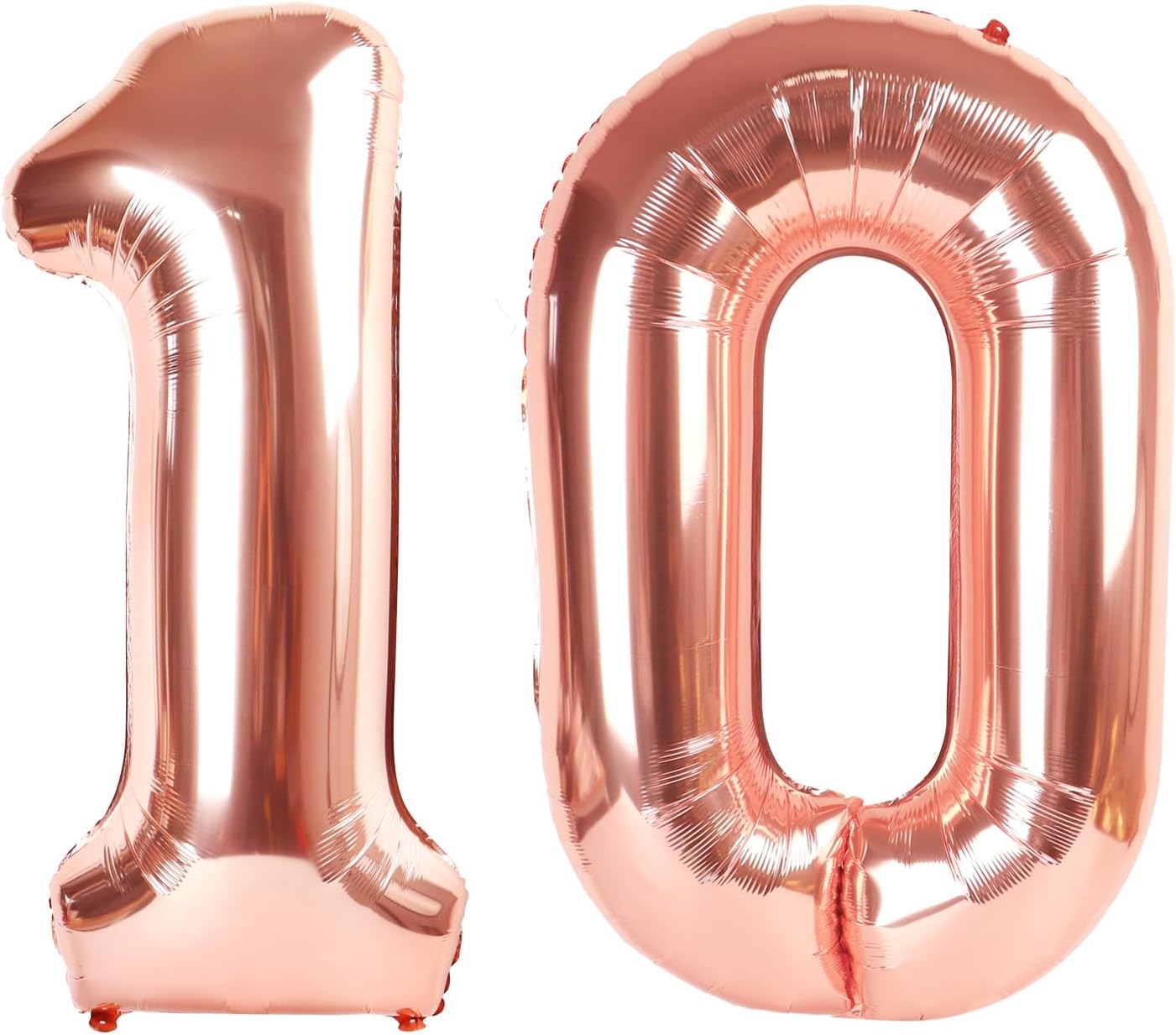 Rose Gold Number 10 Balloon - 40 Inch Birthday Decoration for 10th Birthday Party Supplies