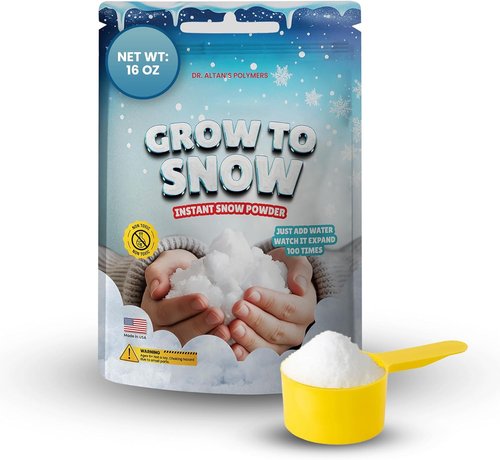 Grow to Snow Instant Snow Powder - Realistic Artificial Snow for Sensory Play & Holiday Decor | 5 Gallons