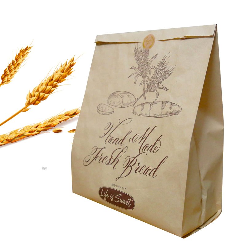 AeKahtay 100pcs Bread Bags for Homemade Bread, 13.8 X 9.5 Inch Large Paper Loaf Bags for Bun Loaves, Eco Friendly Toast Packaging Storage Loaf Bags for Home Kitchen Bakery