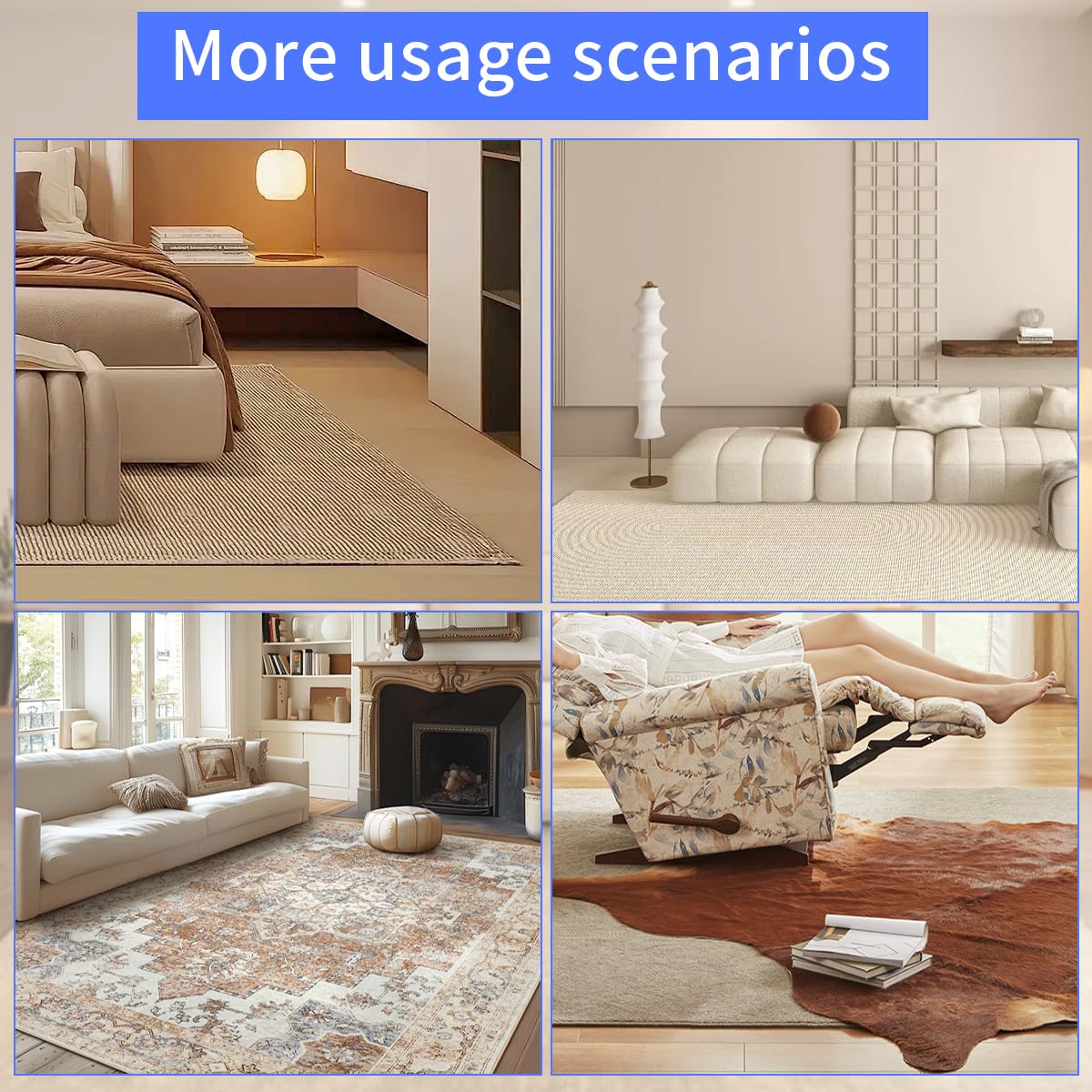 Extra Large Area Rug Cushioned Pad, 8x10 Ft Thick Felt Pad for Hardwood Floors, Keeps Rug in Place Soft