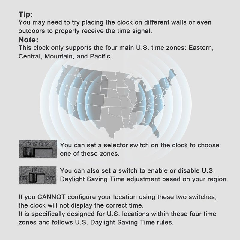 Aurowit Atomic Outdoor Wall Clock 18 Inch Sealed Outdoor Waterproof Clock with Temperature, Auto-Set Time, Easy to Read - Large Patio, Pool Clock for Outside, Backyard, Garden